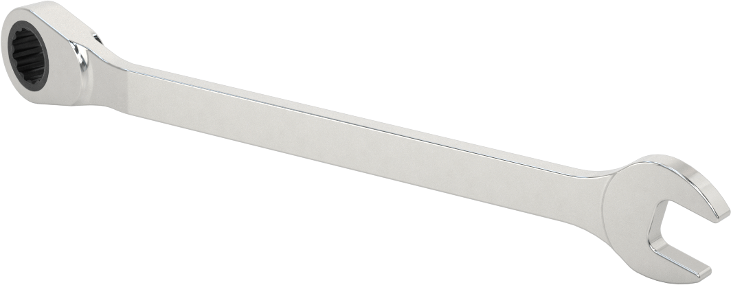 Ters Çevrilebilir Cırcırlı Kombinasyon Anahtarı, 16 mm Boyut, 10-5/16" Toplam Uzunluk