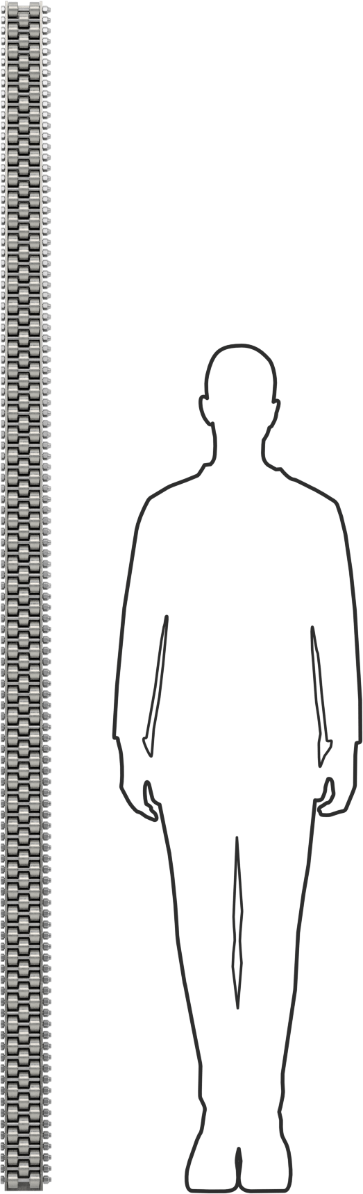 Ağır Hizmet Tipi Akış Rayı, 8 Fit Uzunluk, 96000 lbs. Kapasite