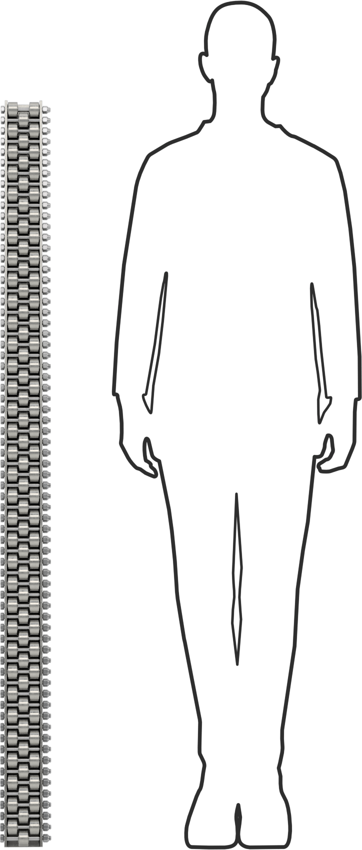 Ağır Hizmet Tipi Akış Rayı, 5 Fit Uzunluk, 60000 lb. Kapasite