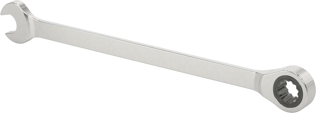 Cırcırlı Kombinasyon Anahtarı, 3/8" Boyut, 7-1/16" Toplam Uzunluk