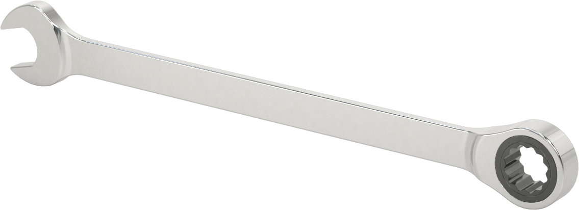 Cırcırlı Kombinasyon Anahtarı, 5/8" Boyut, 10-5/16" Toplam Uzunluk