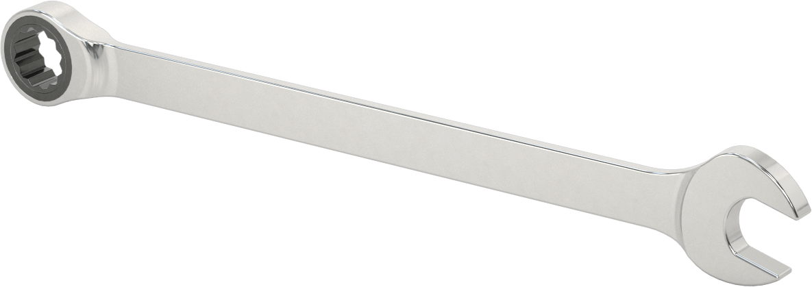 Cırcırlı Kombinasyon Anahtarı, 3/4" Boyut, 12 inç Toplam Uzunluk