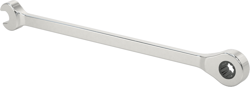 Cırcırlı Kombinasyon Anahtarı, 6 mm Boyut, 5-3/8" Toplam Uzunluk