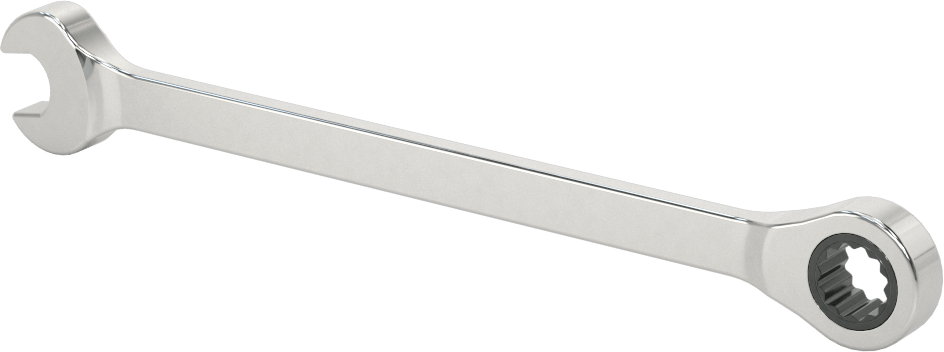 Cırcırlı Kombinasyon Anahtarı, 8 mm Boyut, 5-3/8" Toplam Uzunluk