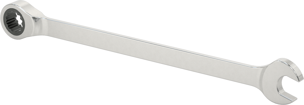 Cırcırlı Kombinasyon Anahtarı, 10 mm Boyut, 7-1/16" Toplam Uzunluk