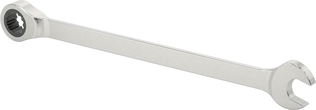 Cırcırlı Kombinasyon Anahtarı, 11 mm Boyut, 7-5/8" Toplam Uzunluk