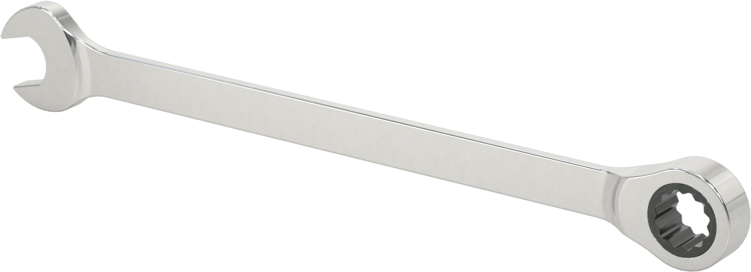Cırcırlı Kombinasyon Anahtarı, 13 mm Boyut, 8-11/16" Toplam Uzunluk