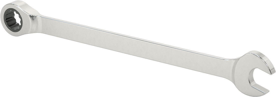 Cırcırlı Kombinasyon Anahtarı, 14 mm Boyut, 9-1/4" Toplam Uzunluk