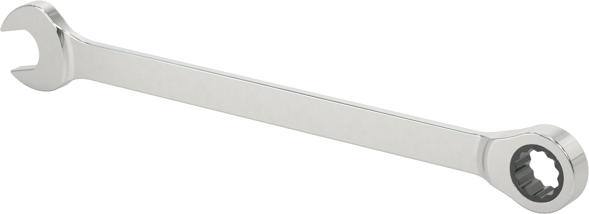Cırcırlı Kombinasyon Anahtarı, 18 mm Boyut, 11-1/2" Toplam Uzunluk