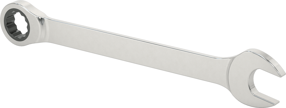 Cırcırlı Kombinasyon Anahtarı, 26 mm Boyut, 12-3/4" Toplam Uzunluk
