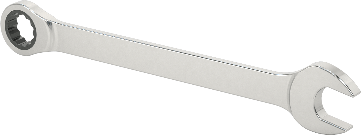 Cırcırlı Kombinasyon Anahtarı, 28 mm Boyut, 14-1/4" Toplam Uzunluk