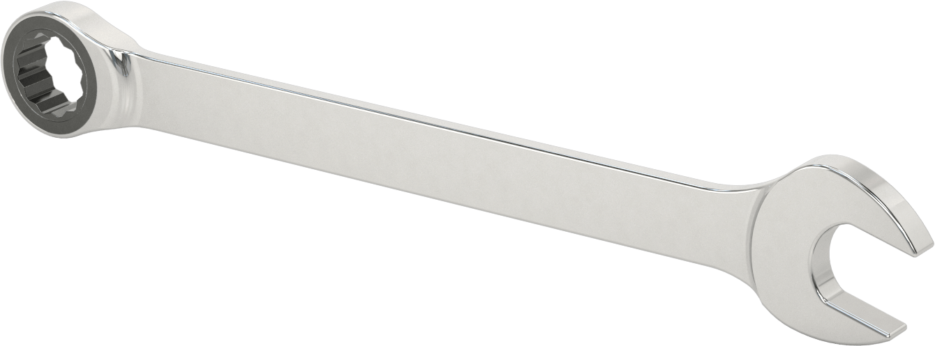 Cırcırlı Kombinasyon Anahtarı, 1-1/2" Boyut, 19-3/4" Toplam Uzunluk