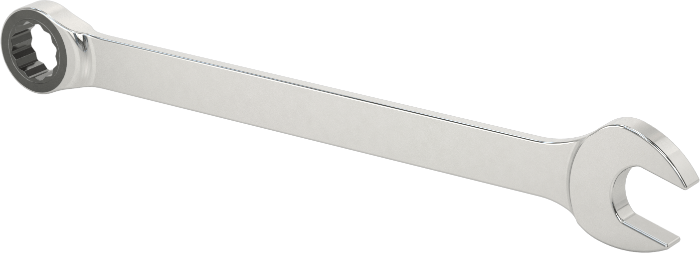 Cırcırlı Kombinasyon Anahtarı, 1-3/4" Boyut, 24-1/2" Toplam Uzunluk