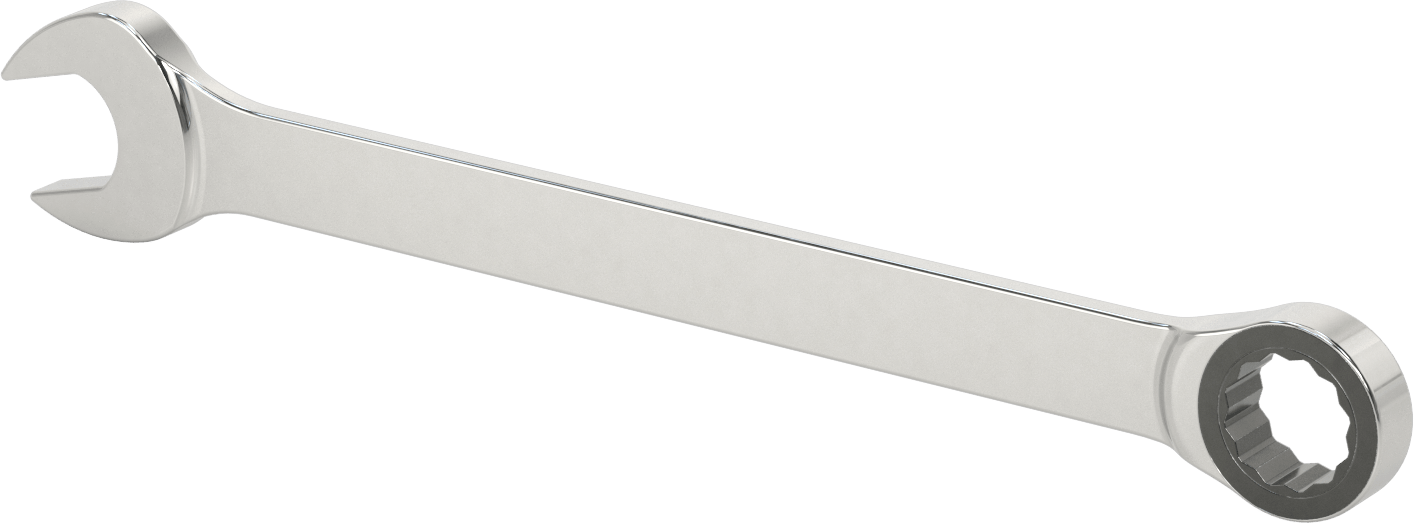 Cırcırlı Kombinasyon Anahtarı, 1-7/8" Boyut, 25-1/2" Toplam Uzunluk