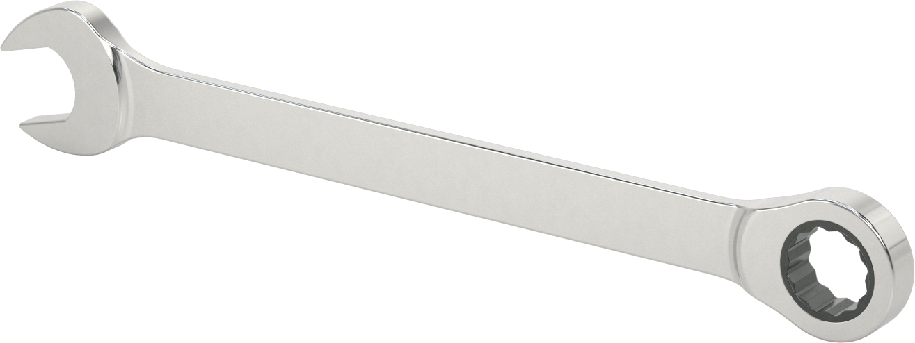 Cırcırlı Kombinasyon Anahtarı, 34 mm Boyut, 18-1/4" Toplam Uzunluk