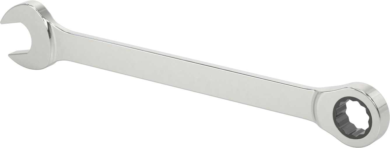 Cırcırlı Kombinasyon Anahtarı, 36 mm Boyut, 19-3/4" Toplam Uzunluk
