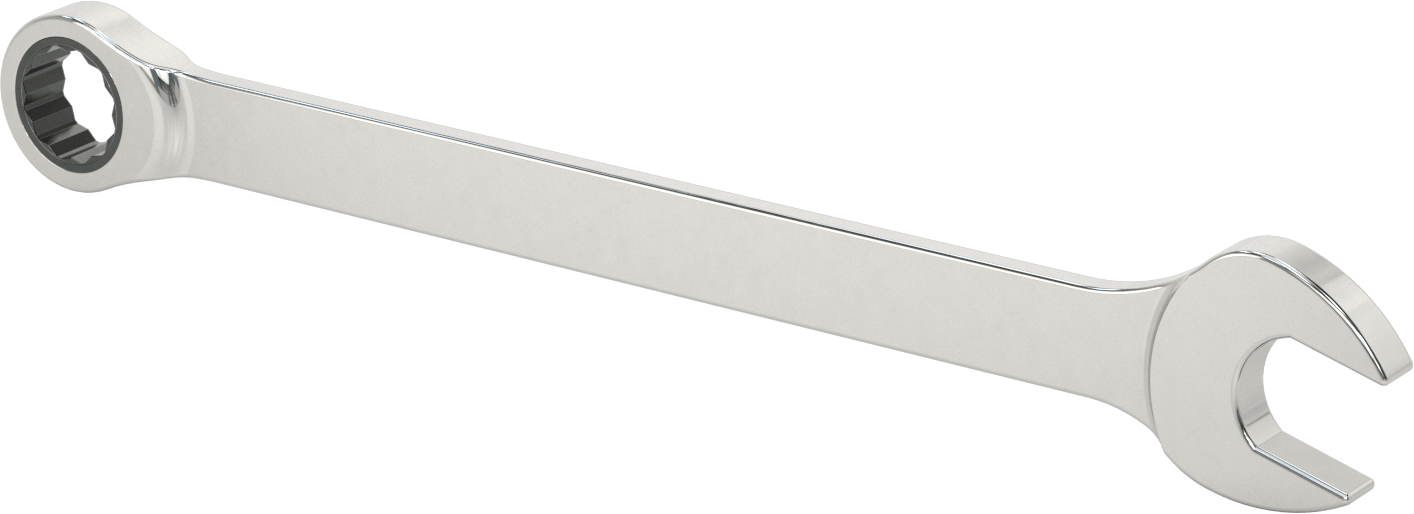Cırcırlı Kombinasyon Anahtarı, 46 mm Boyut, 25-1/2" Toplam Uzunluk