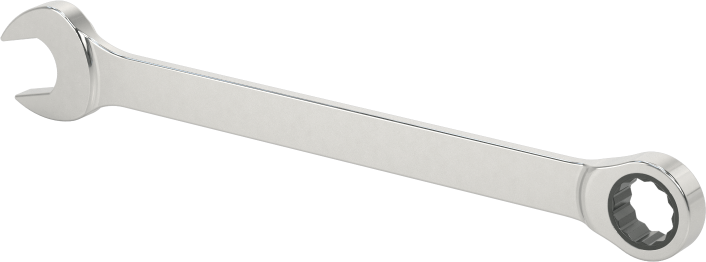Cırcırlı Kombinasyon Anahtarı, 46 mm Boyut, 25-1/2" Toplam Uzunluk