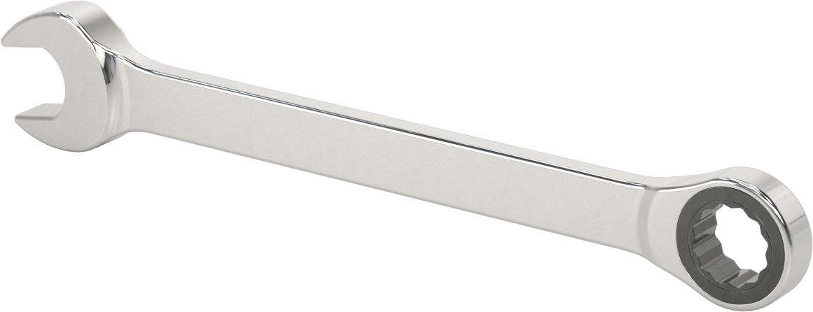 Cırcırlı Kombinasyon Anahtarı, 7/8" Boyut, 11-1/4" Toplam Uzunluk