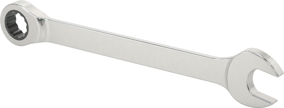 Cırcırlı Kombinasyon Anahtarı, 22 mm Boyut, 11" Toplam Uzunluk