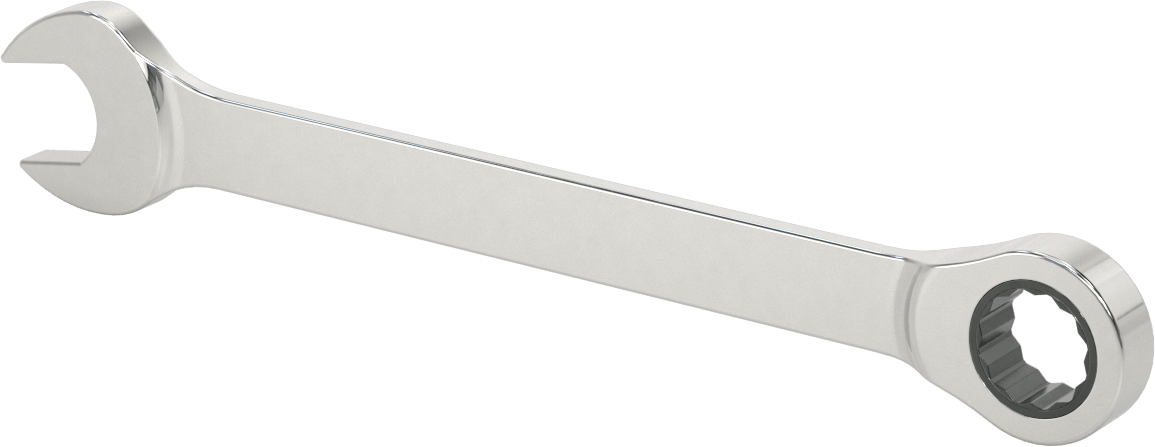 Cırcırlı Kombinasyon Anahtarı, 22 mm Boyut, 11" Toplam Uzunluk