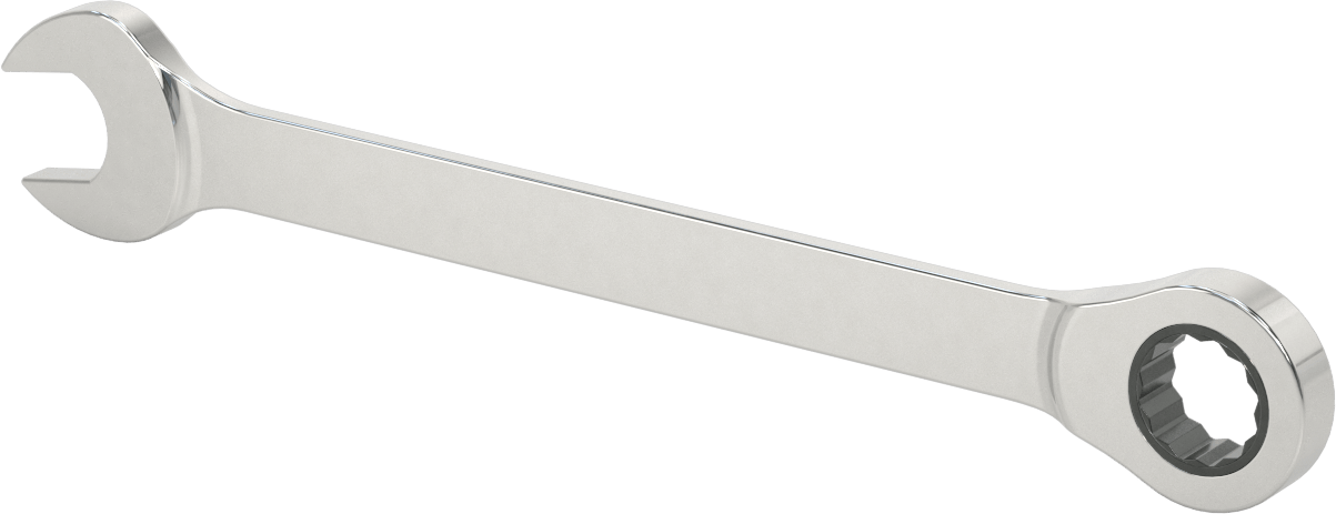 Cırcırlı Kombinasyon Anahtarı, 24 mm Boyut, 12-3/4" Toplam Uzunluk