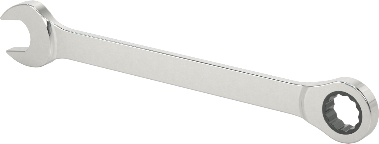 Cırcırlı Kombinasyon Anahtarı, 27 mm Boyut, 14-1/4" Toplam Uzunluk