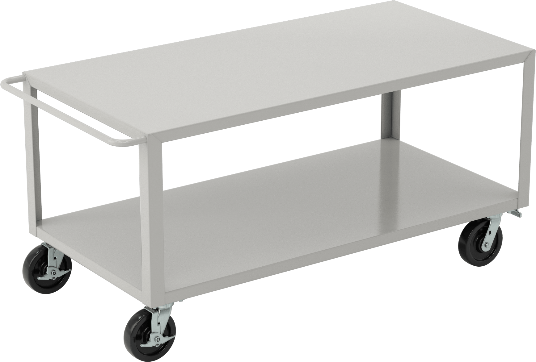 Çelik Masa, Ağır Hizmet Tipi, Mobil, Raflı, 36“ Yükseklik x 72” Genişlik x 36" Derinlik