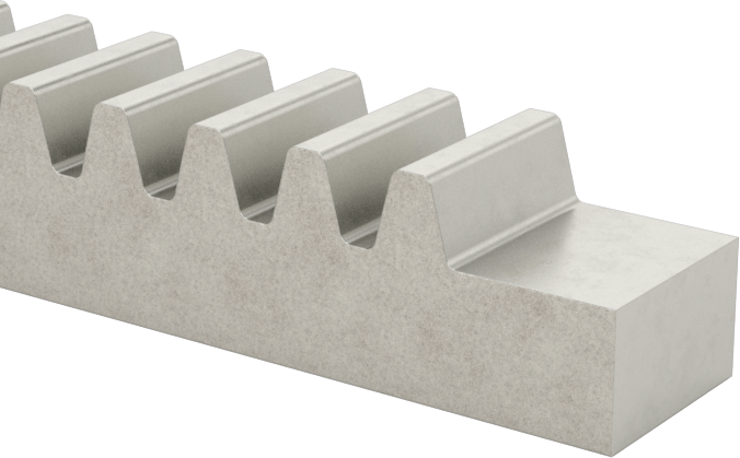 Metal Dişli Rafı - 14-1/2 Derece Basınç Açısı, Montaj Delikleri ile, 24 Adım