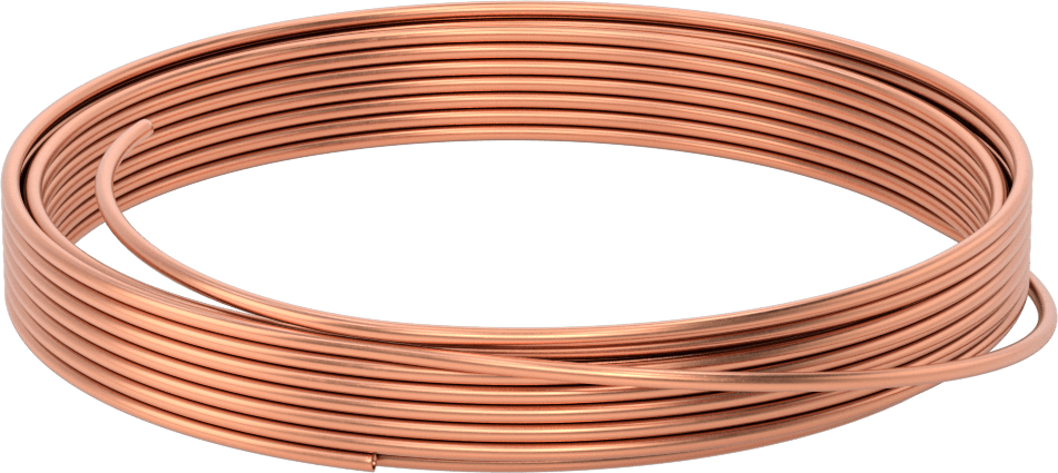 Temizlenmiş ve Kapaklı Bakır Boru, 1/8 Boru Boyutu, 1/4" OD, 0,03" Duvar Kalınlığı