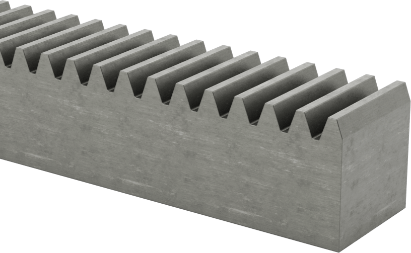 Metal Dişli Rafı - 20 Derece Basınç Açısı, Dikdörtgen, 16 Adım, 4 ft. Uzunluk