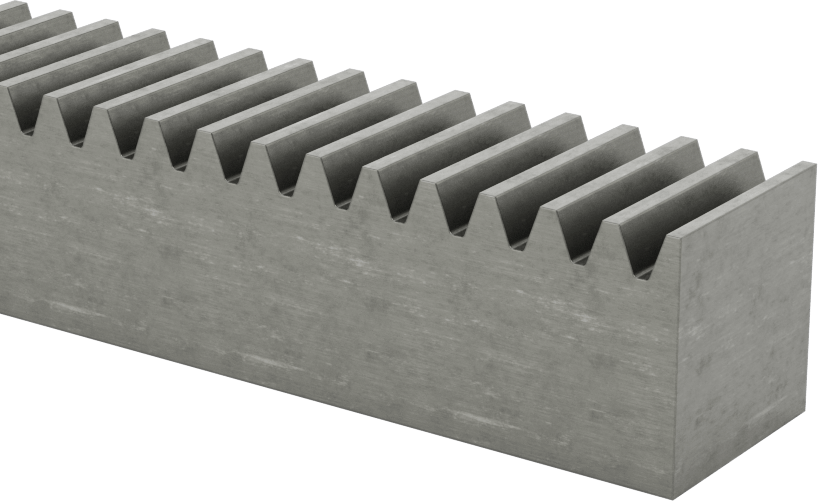 Metal Dişli Rafı - 20 Derece Basınç Açısı, Dikdörtgen, 16 Adım, 2 ft. Uzunluk