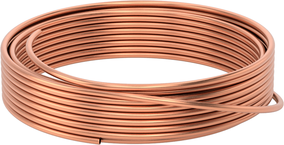 İçme Suyu için Bakır Boru, Orta Basınç, 1/4 Tüp Boyutu, 3/8" OD, Bobin