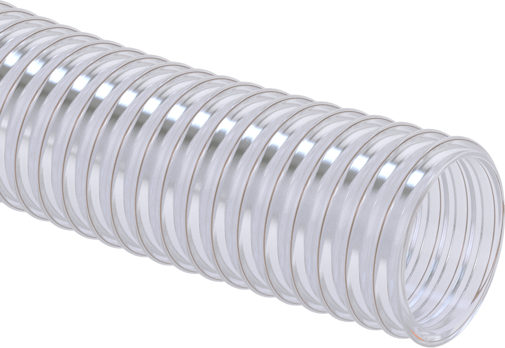 Statik Kontrol Telli Kuru Gıda Hortumu, 4" ID, 4-3/4" OD