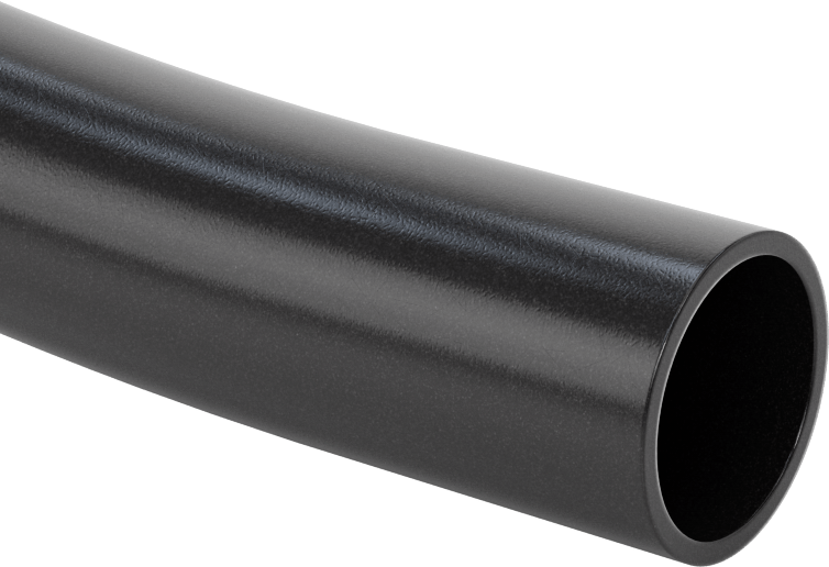 Çatlamaya Dayanıklı Opak Sert Polietilen Boru, Yiyecek ve İçecek için, Siyah, 1-1/2" ID, 1-3/4" OD