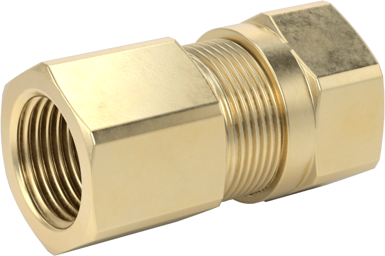 Hava için D.O.T. Pirinç Sıkıştırma Borusu Bağlantı Parçası, 3/4" Boru Dış Çapı x 1/2 NPTF Dişi için Düz Adaptör