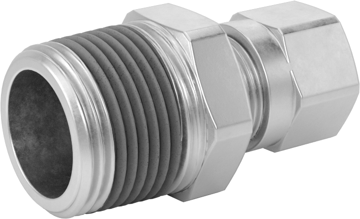 Hava için D.O.T. Pirinç Sıkıştırma Borusu Bağlantı Parçası, 1/2" Dış Çaplı Boru x 3/4 NPTF Erkek için Düz Adaptör