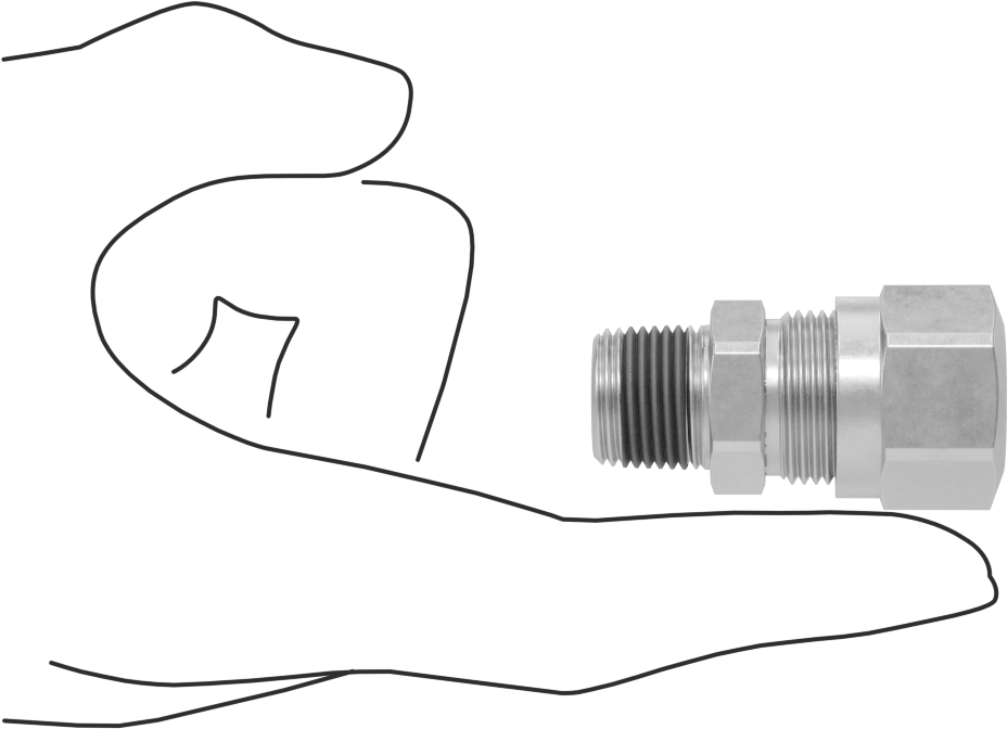 Hava için D.O.T. Pirinç Sıkıştırma Borusu Bağlantı Parçası, 5/8" Boru Dış Çapı x 3/8 NPTF Erkek için Düz Adaptör