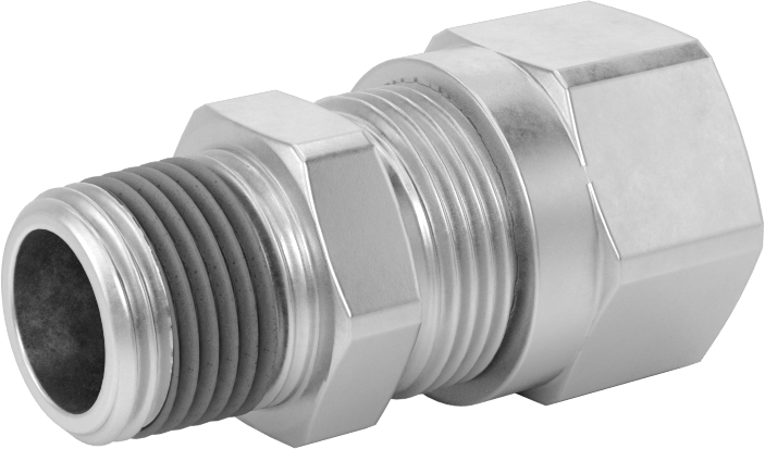 Hava için D.O.T. Pirinç Sıkıştırma Borusu Bağlantı Parçası, 5/8" Boru Dış Çapı x 3/8 NPTF Erkek için Düz Adaptör