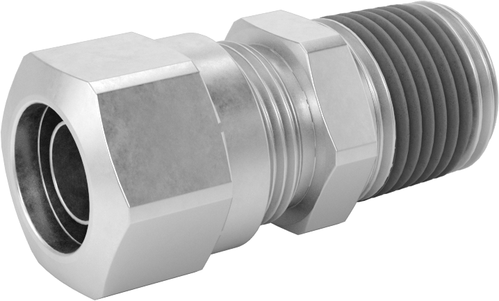 Hava için D.O.T. Pirinç Sıkıştırma Borusu Bağlantı Parçası, 5/8" Boru Dış Çapı x 1/2 NPTF Erkek için Düz Adaptör