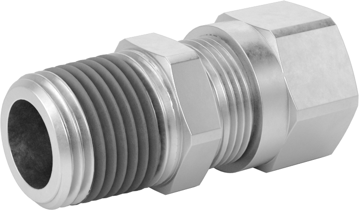 Hava için D.O.T. Pirinç Sıkıştırma Borusu Bağlantı Parçası, 5/8" Boru Dış Çapı x 1/2 NPTF Erkek için Düz Adaptör