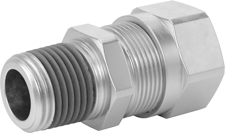 Hava için D.O.T. Pirinç Sıkıştırma Borusu Bağlantı Parçası, 3/4" Boru Dış Çapı x 1/2 NPTF Erkek için Düz Adaptör