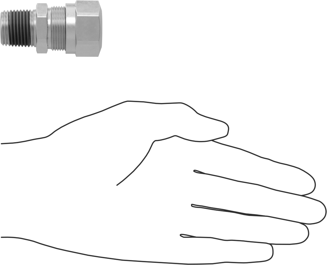 Hava için D.O.T. Pirinç Sıkıştırma Borusu Bağlantı Parçası, 3/4" Boru Dış Çapı x 1/2 NPTF Erkek için Düz Adaptör