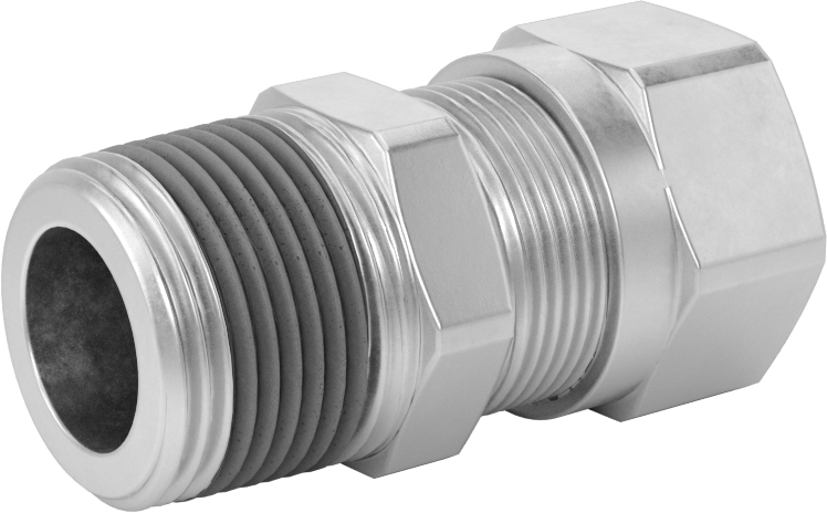 Hava için D.O.T. Pirinç Sıkıştırma Borusu Bağlantı Parçası, 3/4" Boru Dış Çapı x 3/4 NPTF Erkek için Düz Adaptör