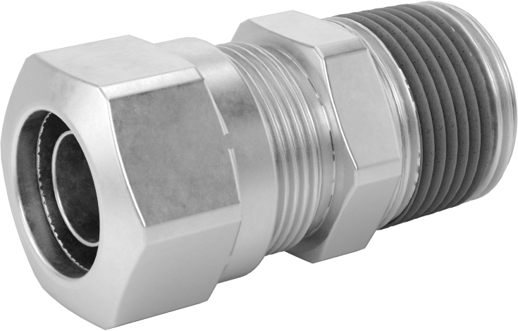 Hava için D.O.T. Pirinç Sıkıştırma Borusu Bağlantı Parçası, 3/4" Boru Dış Çapı x 3/4 NPTF Erkek için Düz Adaptör