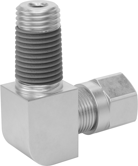 Hava için D.O.T. Pirinç Sıkıştırma Borusu Bağlantı Parçası, 3/8" Dış Çaplı Boru x 1/4 NPTF Erkek için Uzun 90 Derece Dirsek