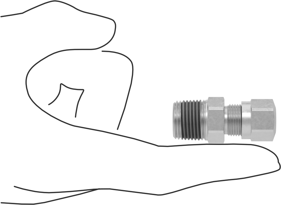 Hava için D.O.T. Pirinç Sıkıştırma Borusu Bağlantı Parçası, Düz Adaptör, 3/8" Dış Çaplı Boru x 3/8 NPTF Erkek için