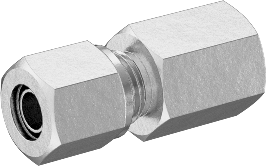 Hava için D.O.T. Pirinç Sıkıştırma Borusu Bağlantı Parçası, Düz Adaptör, 3/8" Boru Dış Çapı x 1/4 NPTF Dişi için