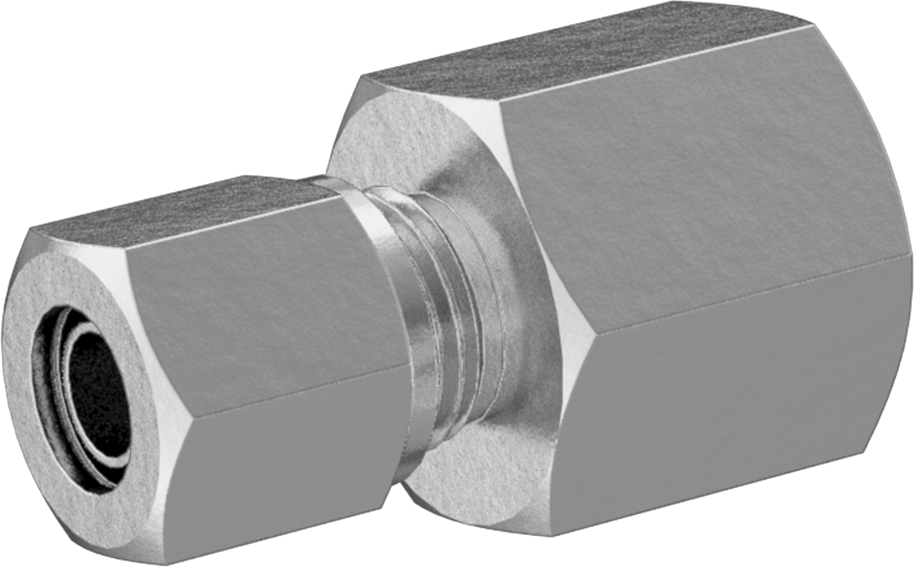 Hava için D.O.T. Pirinç Sıkıştırma Borusu Bağlantı Parçası, Düz Adaptör, 3/8" Dış Çaplı Boru x 3/8 NPTF Dişi için