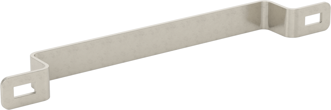 Dişsiz Delikli Dikdörtgen Çekme Kolu, Mat 304 Paslanmaz Çelik, 11-1/8" Merkezden Merkeze Genişlik